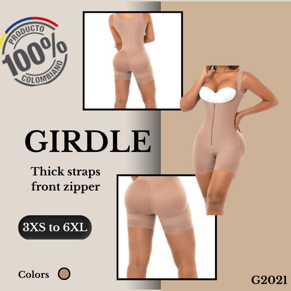 Colombian Girdles Thick straps front zipper